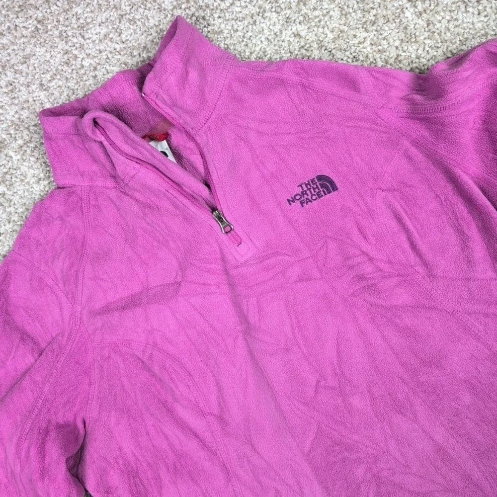 The North Face Womens‎ Pink Fleece 1/4 Zip Pullover Sweatshirt Size S P